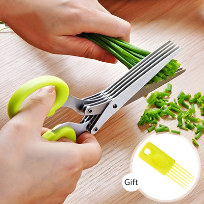 5-Layer Multi-functional Vegetable & Fruit Cutter Kitchen Scissors