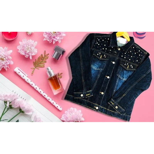 Pearl-Studded Denim